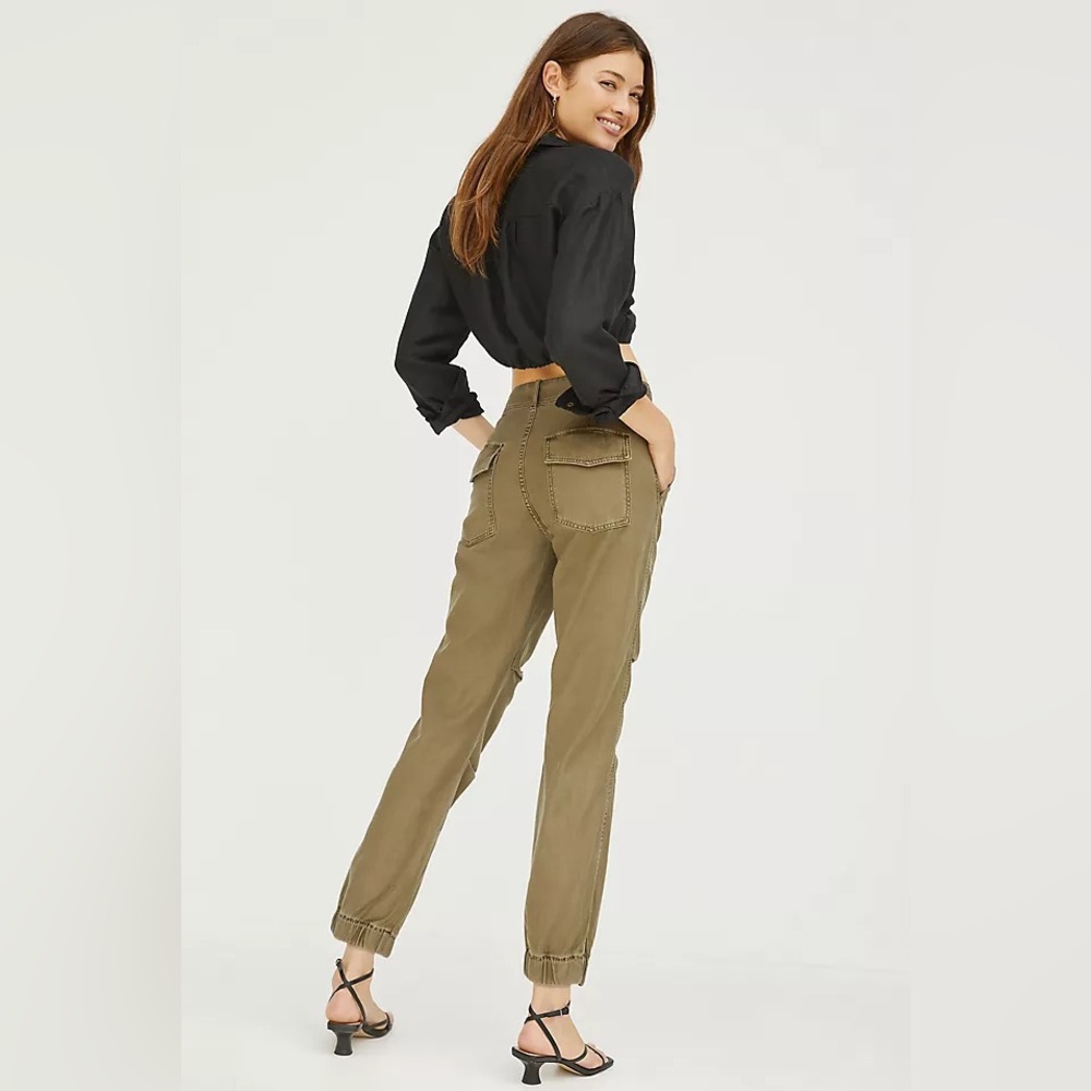 Citizens of Humanity Agni Army Green Cuffed Utility‎ Pants Trousers Size 28/6 - Picture 4 of 11